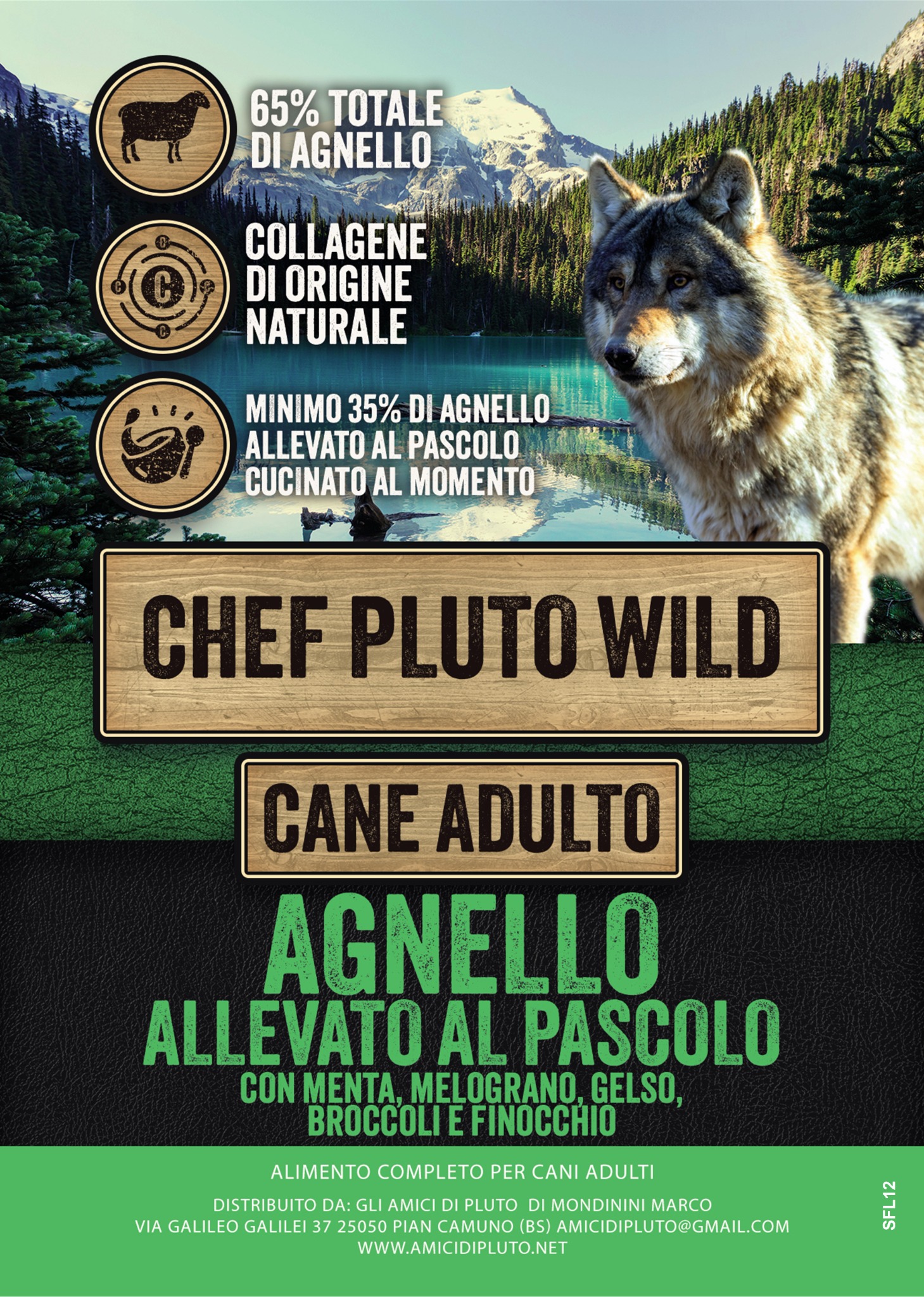 Chef Pluto Wild Agnello Allevato al Pascolo – Cane Adulto