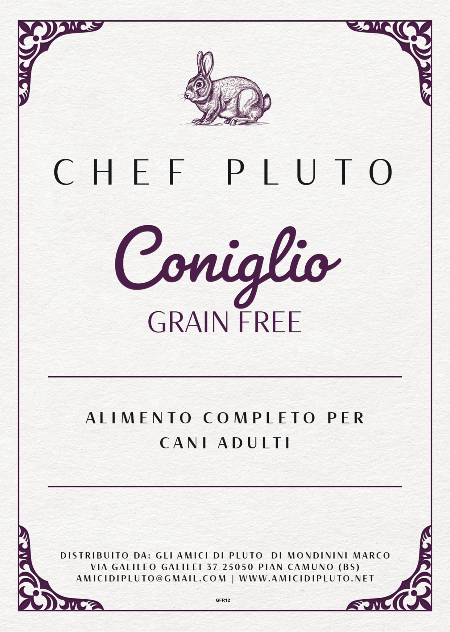 Coniglio Grain Free Adulto - Coniglio grain free con patate dolci e ingredienti vegetali selezionati.