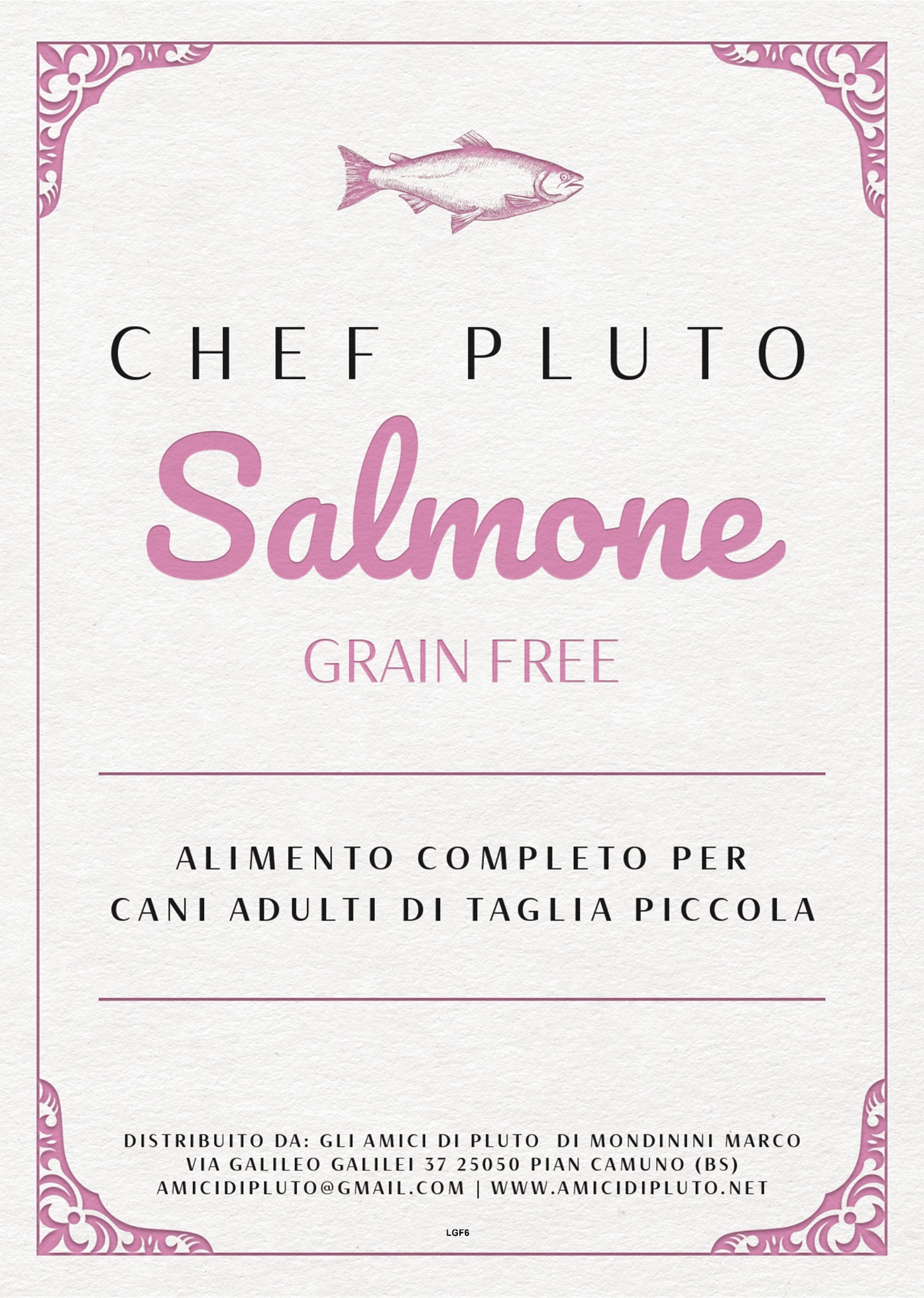 Salmone Grain Free Taglia Piccola - Salmone grain free con pesce bianco e verdure.